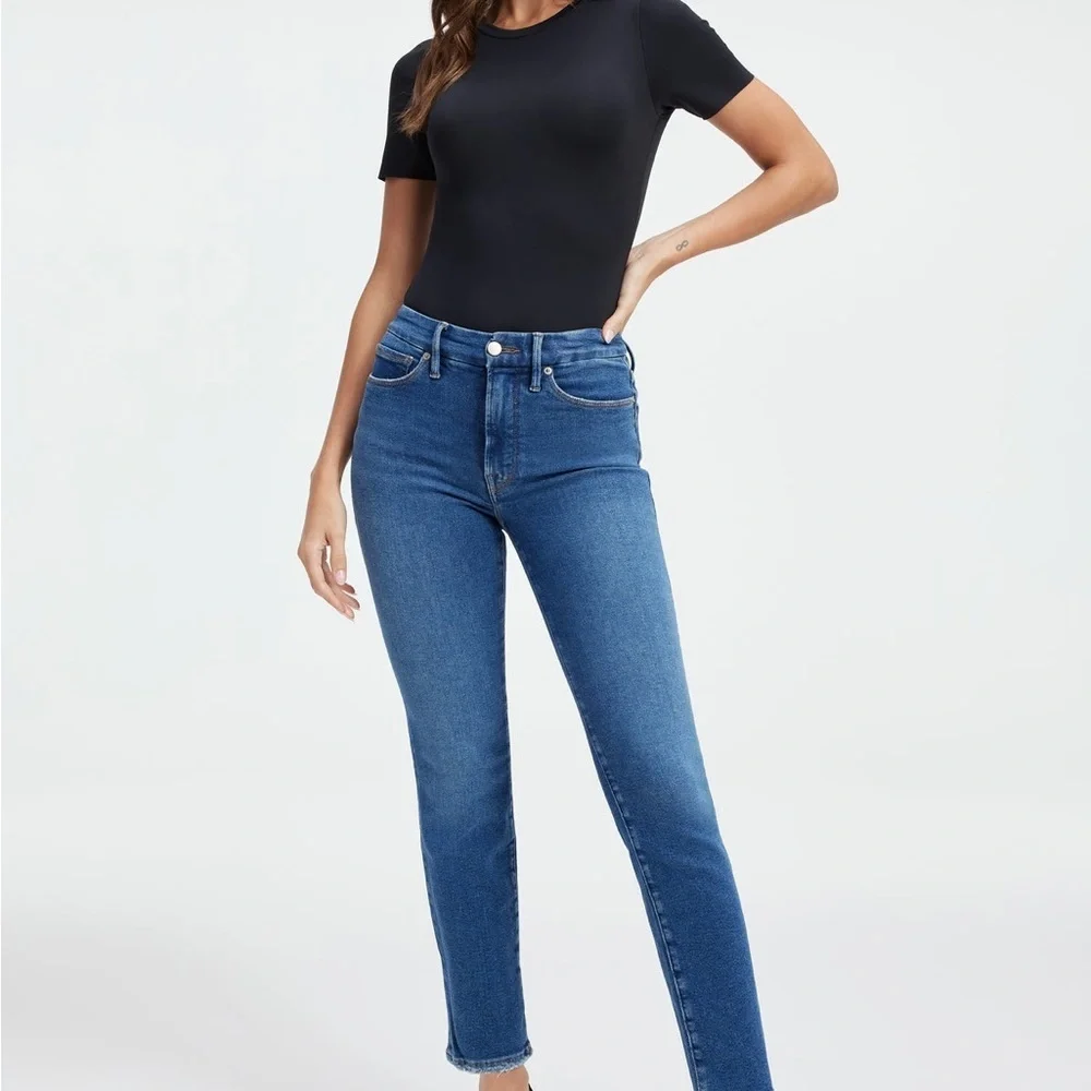 Good American Good Classic Slim Straight Jeans Size 8/29 NWT - Picture 2 of 16